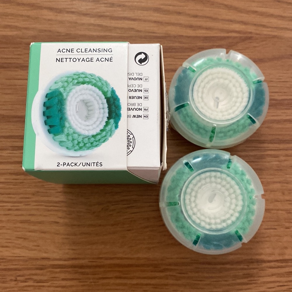 ❤️ Clarisonic Anti-Blemish Cleansing Brush Head 2-pack Bundle New in Box